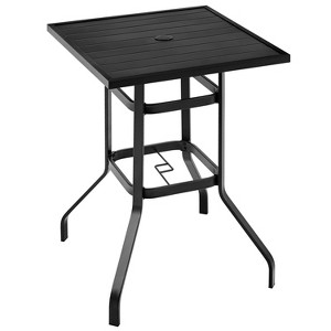 Yaheetech Outdoor Dining Bistro Table with Metal Tabletop and Umbrella Hole - 1 of 4