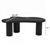 FONTOI Cloud Coffee Table with 1.5'' Thick Tabletop, Irregular Side Table with Round Edge for Living Room Apartment, Black, 25.9"*15.7"*37.7" - 3 of 4