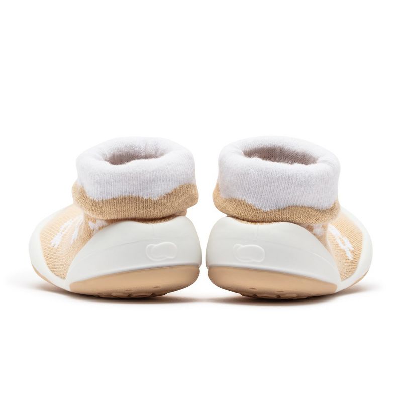 Komuello Toddler Girl First Walk Sock Shoes - Daisie Latte, 4 of 10