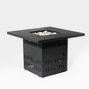 DOMETOUR 34 inche Steel fire pit table Gas Fire Pit for Outdoor Outside Patio Deck and Garden Black - 2 of 4