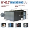 Syemin Deck Boxes Durable, Horizontal Compact Storage Shed for Garden, Backyard, Patio, Closet Deck Box, Silver, 138.11"*150.8"*78.7" - 4 of 4