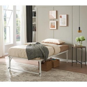 Kings Brand Furniture Twin Size Metal Pop up Trundle Day Bed Frame with Wheels- Sturdy and Elegant Space-Saving Solution - 1 of 4
