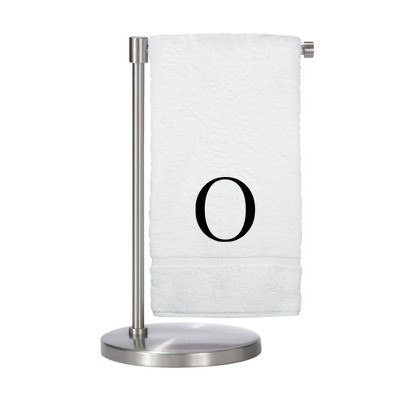 BC BARE COTTON Monogrammed Bath Towel, Personalized Gift, Set of 2 - White - Black Block