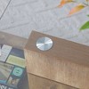 GDFStudio Leila 43.7" Wood and Glass 3-Tierer Z-Shape Coffee Table - 4 of 4