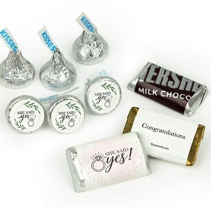 Bridal Shower Candy Chocolate Party Favors by Just Candy (Hershey's Kisses, Miniatures or Both)  - She Said Yes - 1 of 2