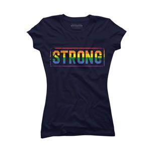 Adult Design By Humans Workout Pride Rainbow Strong By Avocato T-Shirt - 1 of 2