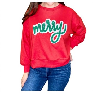 Women's Merry Sweatshirt - Mary Square - 1 of 3