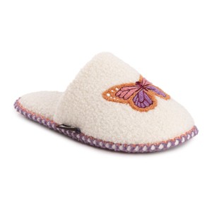 Muk Luks Women's Novelty Punch Needle Scuff, Daisy , S (5-6) - 1 of 4