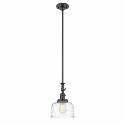 Bell - 1 Light Stem Hung Tiltable Mini Pendant In Industrial Style-14 Inches Tall and 8 Inches Wide