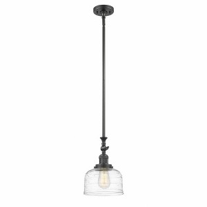 Bell - 1 Light Stem Hung Tiltable Mini Pendant In Industrial Style-14 Inches Tall and 8 Inches Wide - 1 of 1