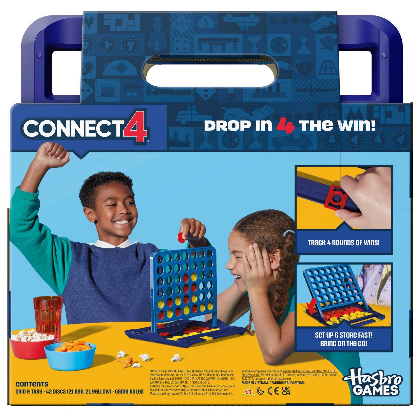 Детские настольные игры Connect 4 Official Hasbro Games (2025) Board Games — фото 4