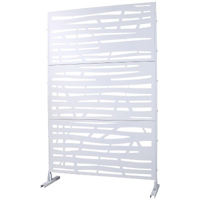 Grungis 76" H×48" W Freestanding Privacy Fence,Outdoor Privacy Screen for Balcony,Patio,Garden