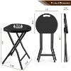 Folding Stool, Backless 18-Inch Stool, Portable with Handle, Foldable Bar Stool, Anti-Slip Feet, 600Lbs Capacity, for Bar Stools Kitchen Home Indoor - 2 of 4