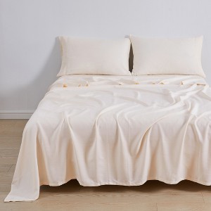 Soft & Cooling TENCEL Lyocell & Linen Blend Sheet Set - Great Bay Home - 1 of 4