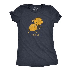 Womens Lemon Aid T Shirt Funny First Aid Lemons CPR Joke Tee For Ladies - Crazy Dog Women's T Shirt - 1 of 4