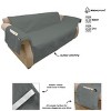 Pet Protector Couch Cover - Waterproof Furniture Protection with Nonslip Straps - 3-Cushion Sofa Cover for Dogs, Cats, or Kids by PETMAKER (Gray) - 2 of 4