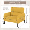 Vynxaria UNITED WE WIN Corduroy Fabric Wide Seat Chair ¨C Stylish & Comfortable Accent Chair - 4 of 4