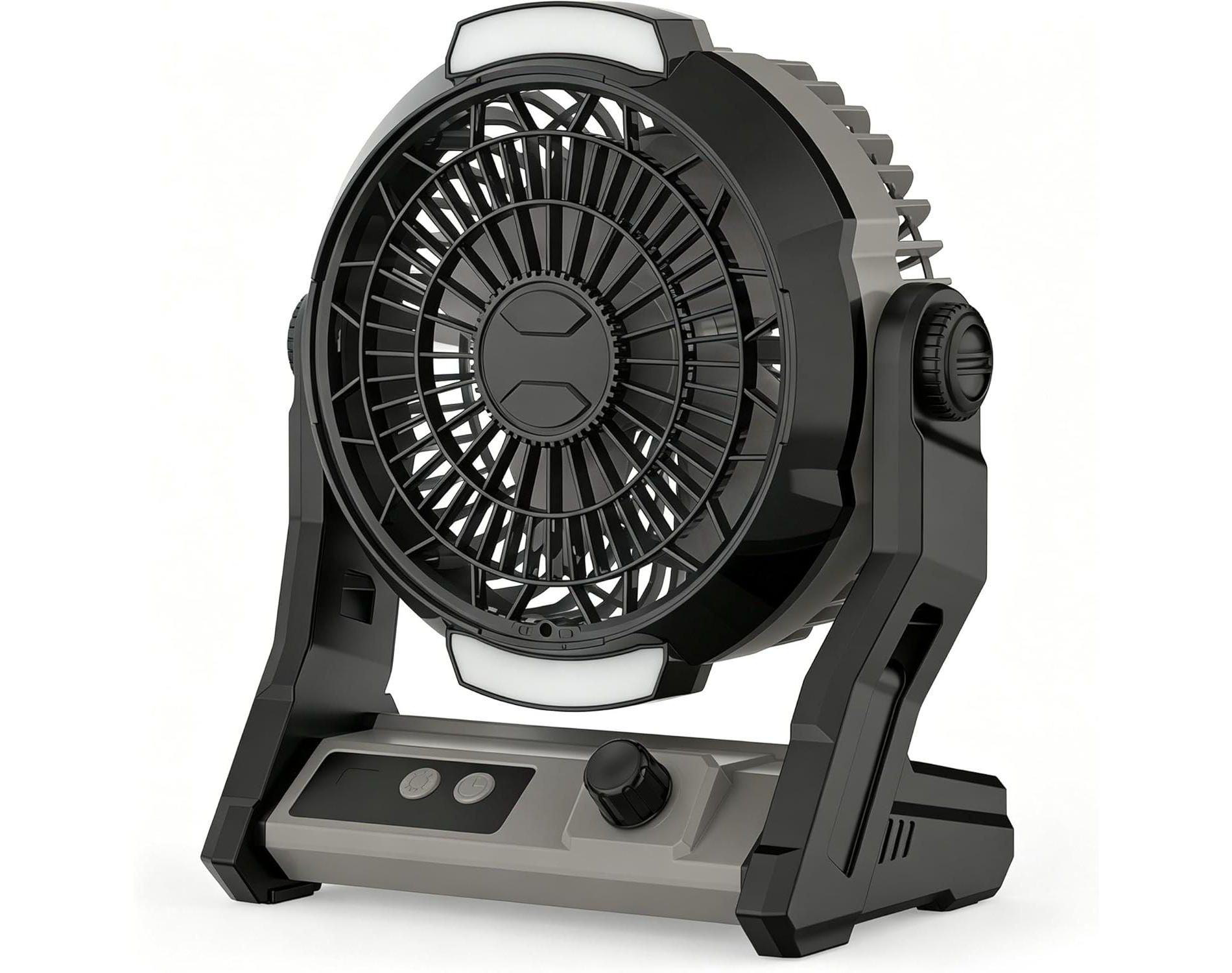 ZAFRO 10000mAh Rechargeable Camping Fan with Timer & Light