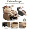Oversized Recliner Chairs with Heat & Massage, 360° Swivel Lazy Recliner Chair Adults Manual Rocking Chair with Cup Holder for Living Room Bedroom - 3 of 4