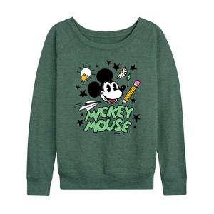 Women's - Disney - Mickey Mouse Lightweight French Terry Slouchy - 1 of 4