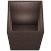 Vioscapes Square Coffee Bean Husk & Recycled Plastic Outdoor Planter Box Brown 10"x10" - 3 of 4