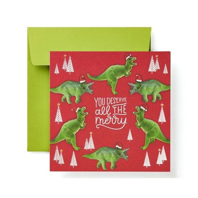 "You Deserve All The Merry" Dinosaurs Print Card