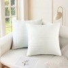 Unique Bargains Corduroy Modern Solid Striped Couch Sofa Home Decorative Pillow Covers 2 Pcs - 2 of 4