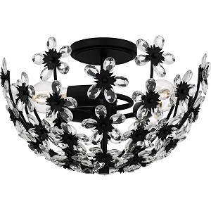 Rosemary 3-Light Matte Black Semi-Flush Mount - 1 of 4