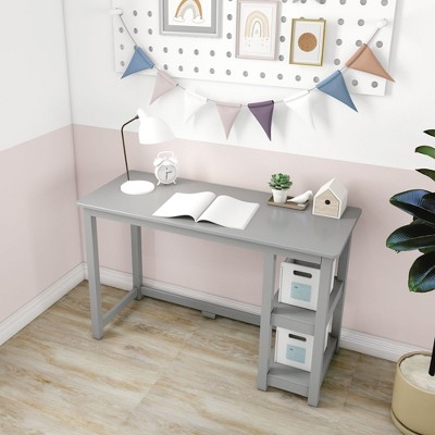 Max & Lily Desk With Bookshelves for Home, Office, Computer, Gaming