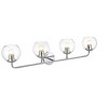 Elegant Lighting Genesis 4 light Chrome and Clear Bath Sconce - 3 of 4