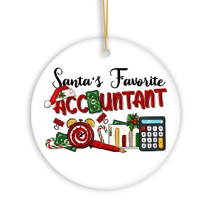 Santas Favorite Accountant Christmas Ornament, Tax Bookkeeper and CPA Gift| OrnamentallyYou - 1 of 4