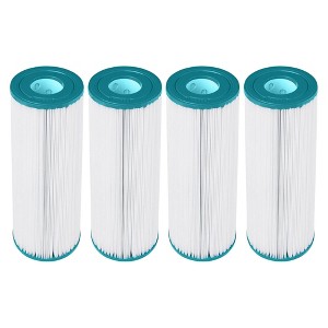 Hurricane Filters Advanced Spa Filter Cartridge Replacement Compatible for Unicel C-4325, PA225, Filbur FC-1220, Hayward MicroStar-Clear C225, 4 Pack - 1 of 4