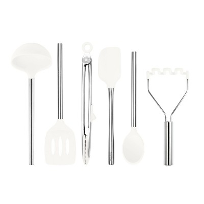 Tovolo 6pc Silicone and Stainless Kitchen Utensil Set Black