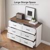 Whizmax Dresser for Bedroom with Drawers, Wood Drawer Dresser Chest of Drawers for Closet, Living Room, Hallway, Nursery, Kids Bedroom, White - 3 of 4