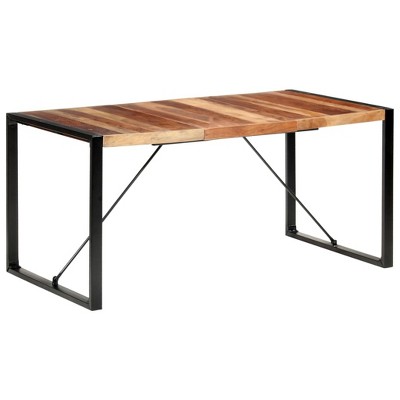 vidaXL Dining Table 63"x31.5"x29.5" Solid Wood
