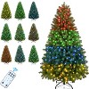 Joyfy 6FT Pre-Lit Artificial Christmas Tree, Hinged Pine Tree ,320 LED Warm White Lights, 10 Lighting Modes, 859 PVC Branch for Holiday Home Decor - 3 of 4