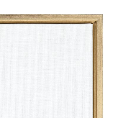 23" x 33" Gold Framed Black and White Lion Canvas Print