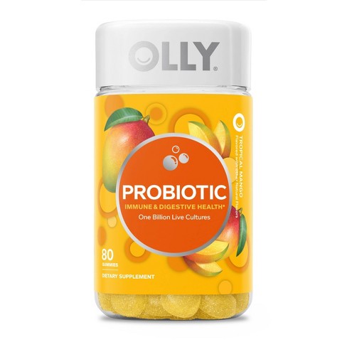 Olly Probiotic Gummies - Tropical Mango - 80ct : Target