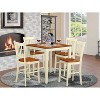 5-Piece Buttermilk and Cherry Solid Wood Top - Dining Room Set - Seats 4 - 2 of 4