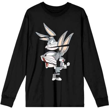 Tee Cartoon Bugs Tunes Character Split Classic Bunny 3xl Target - Graphic Black Mens : Looney