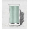 Bacati - Mint Stripes Muslin 100 percent Cotton Universal Baby US Standard Crib or Toddler Bed Fitted Sheet - 3 of 4