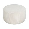 Okak Modern-inspired Round Ottoman Coffee Table with Velvet/Corduroy Surface,Multi-Functional Side Footrest for Bedroom,Entryway - 3 of 4
