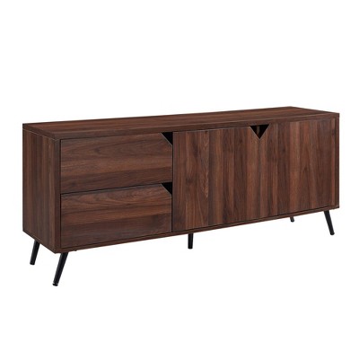 Mid-Century Modern Closed Storage TV Stand for TVs up to 65" - Saracina Home