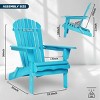 Folding Adirondack Chair Set Of 2,Wooden Outdoor Adirondack Chair With Armrests,All-Weather Adirondack Chair For Patio,Garden-Cuddlewood - 4 of 4