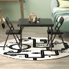 TackView Table and Chairs Set of 3, Portable Table and Chair with Pu Soft Cushion, Suitable for Boys and Girls  Eating, Reading and Playing - 2 of 4