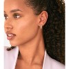14K Gold Plated 925 Sterling Silver Post Cubic Zirconia Chunky Hoop Earrings - Thick Lightweight Gold Earrings for Women - Fully Studded Hoop - 2 of 4