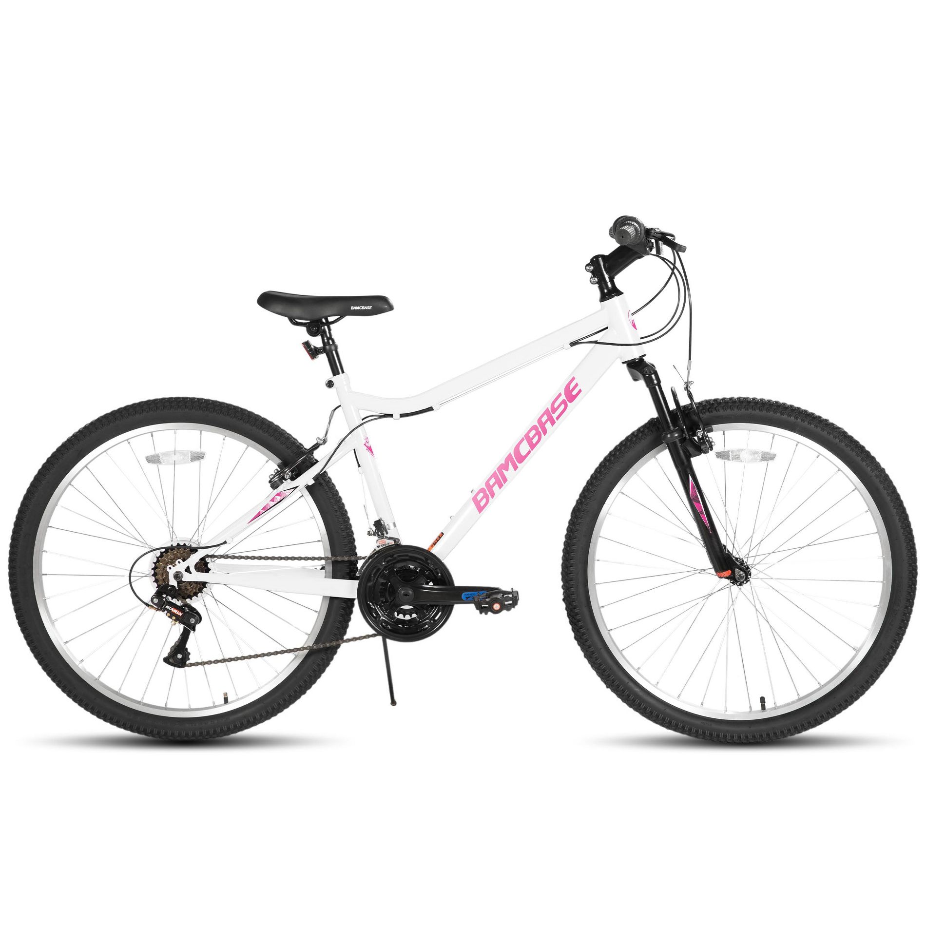 BAMCBASE Lilac 26 Inch Mountain Bike, White