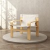 XINGHANZHENXUAN Accent Chair, Wide Armrest Lounge Chair with Solid Wood Frame for Living Room, Bedroom, Balcony - 3 of 4