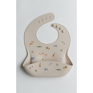 Loulou Lollipop Silicone Printed Bib - Safari - 1 of 4