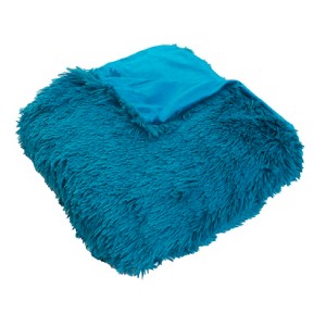 Chubby Faux Throw Blanket Blue - Décor Therapy
